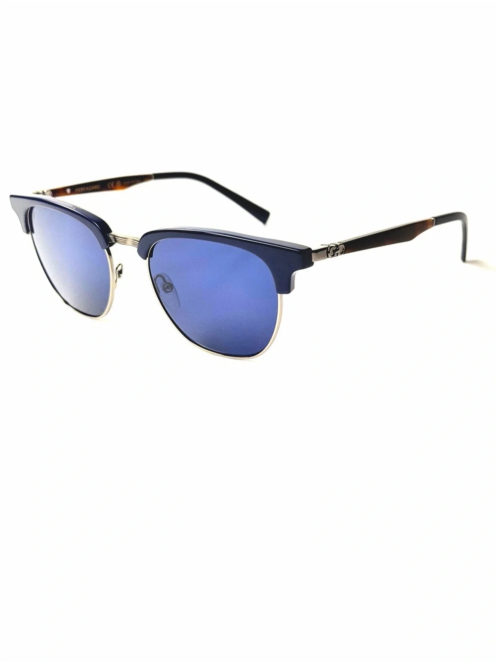 Salvatore  Ferragamo  SF 307S 414 Sunglasses Frame Blue Lenses 53mm 307 S